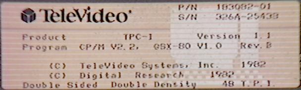 Image: CP/M 2.2 disk label