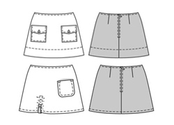 Jupe, Burda 7679