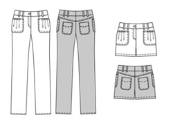 Pantalon, Burda 7838